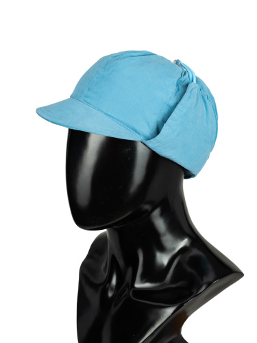 Шапка-ушанка пуховая Merlion F4114 голубой фото 3