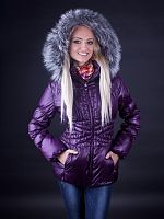 Пух жен. BIRMA черноб. серебро (баклажан)