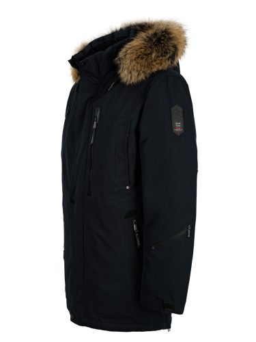 Куртка зимняя муж.S F AW817-20U col: HR981 (black blue) енот фото 2