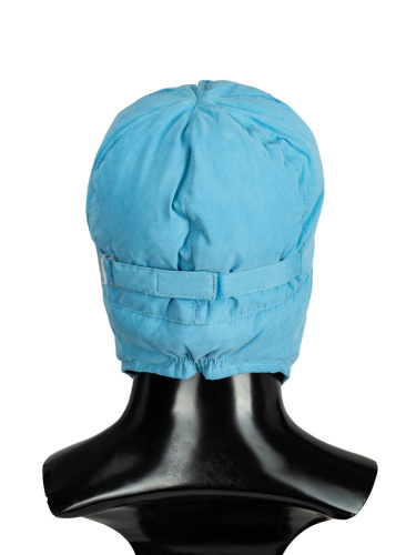 Шапка-ушанка пуховая Merlion F4114 голубой фото 2