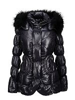 Пух. жен. JOANNA2 енот чёрный (баклажан)