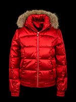 Пух. жен. Лиза енот натур. (красный)