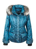 Пух. жен. VENERA черноб. серебро (мор/волна)