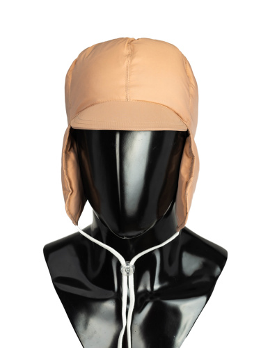 Шапка-ушанка пуховая Merlion F4114 карамель фото 4